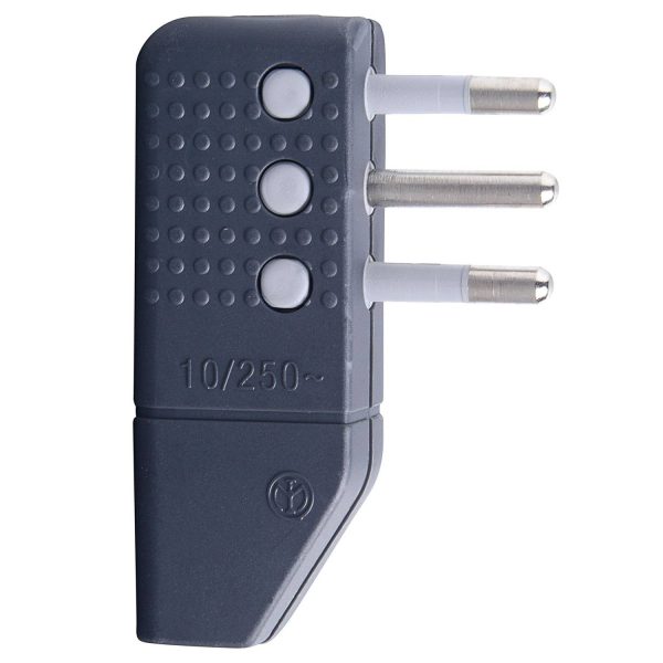 Enchufe macho volante 2p+t 10 A Negro - Imagen 2
