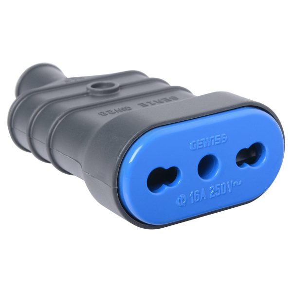 Enchufe hembra volante 2p+t 10 a 16 A Negro - Imagen 2