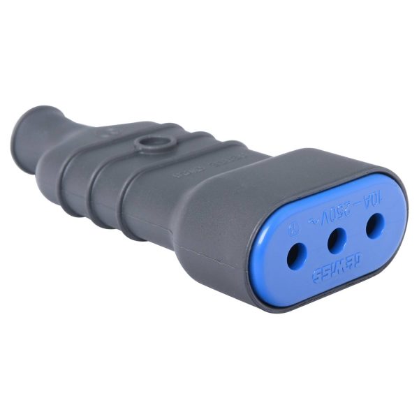 Enchufe hembra volante 2p+t 10 A Negro - Imagen 2