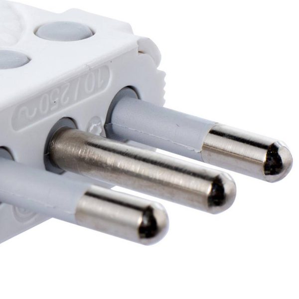 Enchufe macho volante articulado 2p+t 10 A Blanco - Imagen 3