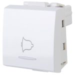 Módulo pulsador timbre 10 A blanco