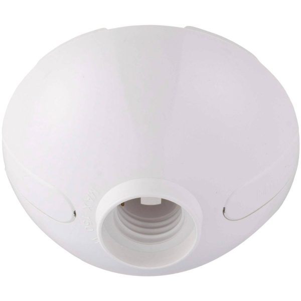 Base de plafón ovalado 150 W blanco
