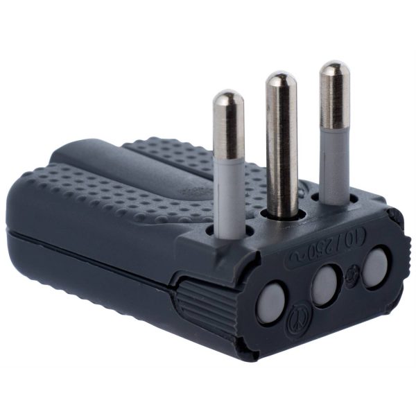 Enchufe macho volante 10 A Gris - Imagen 2