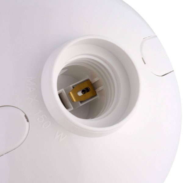 Base de plafón ovalado 150 W blanco - Imagen 3
