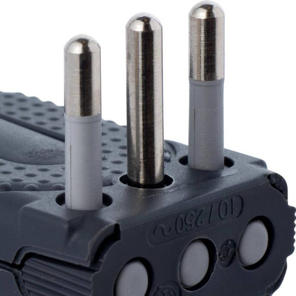 Enchufe macho volante 10 A Gris - Imagen 3