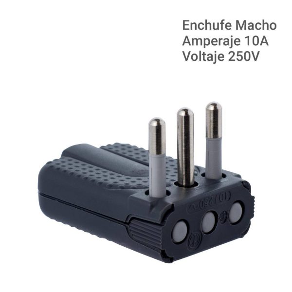 Enchufe macho volante 10 A Gris - Imagen 4