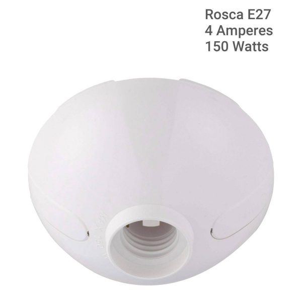 Base de plafón ovalado 150 W blanco - Imagen 5