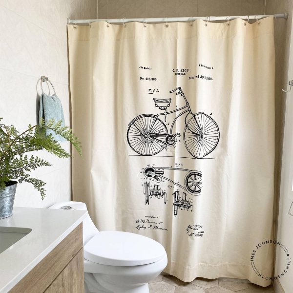 Cortina de baño bici 180x180 cm