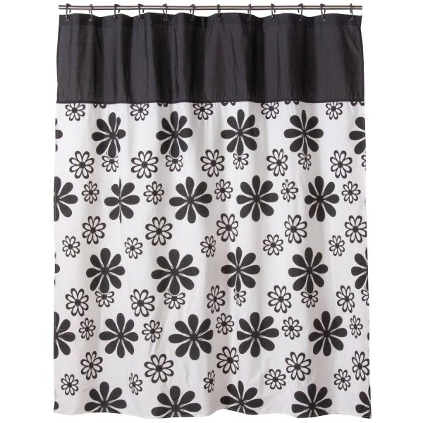 Juego de baño 7 piezas Flores negras - Imagen 2