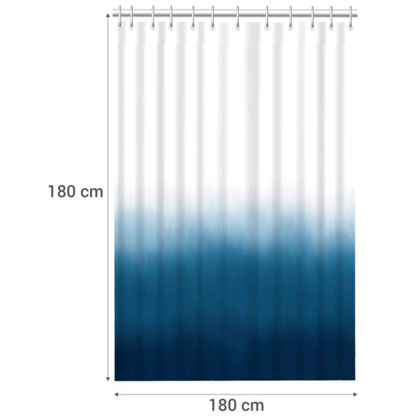 Cortina degrade azul rey 180x180 cm - Imagen 5