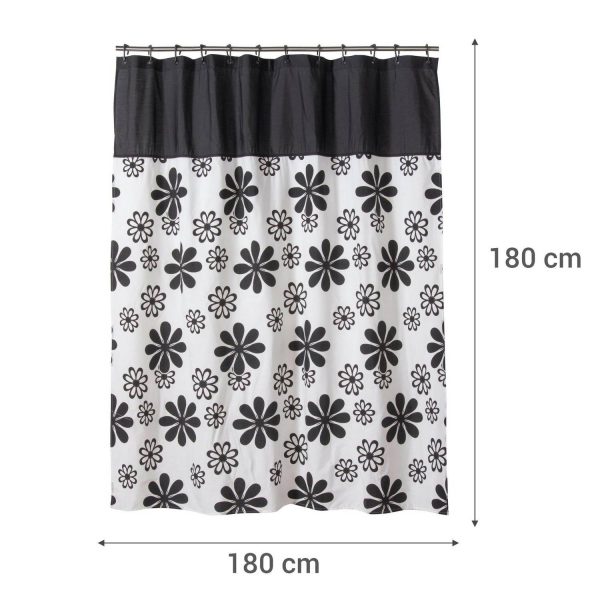 Juego de baño 7 piezas Flores negras - Imagen 6