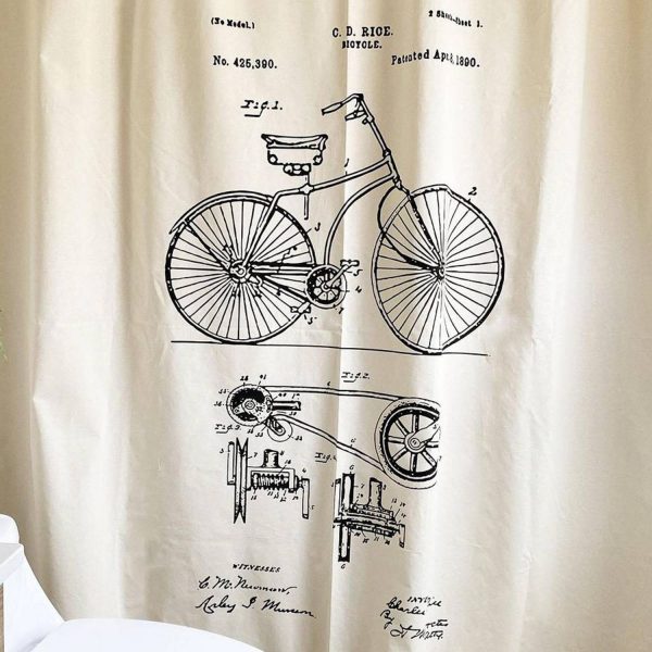Cortina de baño bici 180x180 cm - Imagen 6