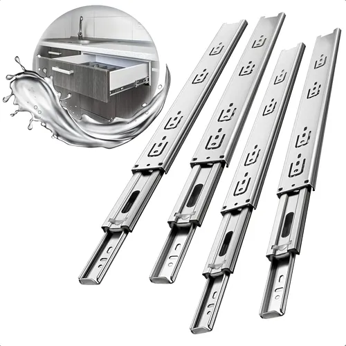 Instalación de correderas telescópicas cierre suave