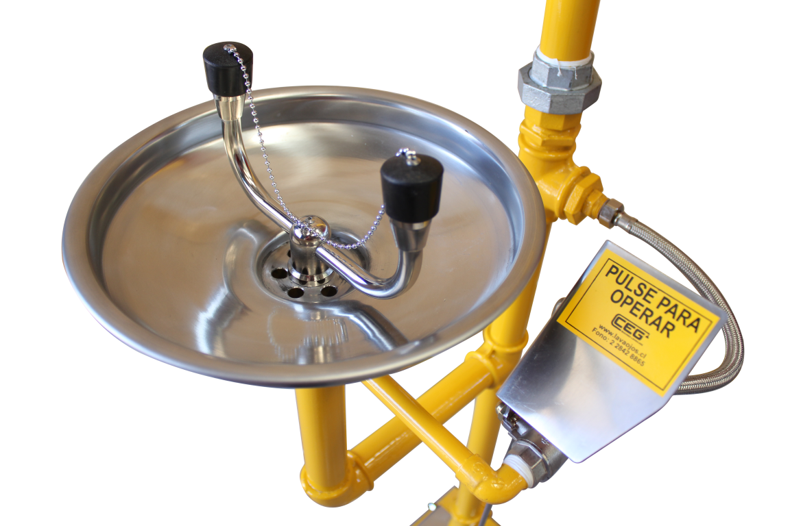 Lavaojos de emergencia portátil: uso correcto