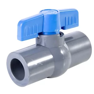 Válvula bola 20 mm PVC para control de flujo de agua