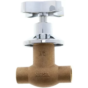 Llave de paso 1/2" SO SO bronce para instalaciones hidráulicas