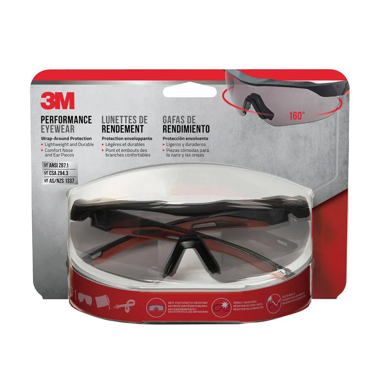 Lentes de Seguridad 3M deportivos Luna Oscura para protección ocular