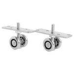 Set De Carros Corredera Económico 80 Kg Para Puertas en uso