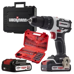 Taladro Percutor 13 mm 20 V Brushless con 2 Baterías y 101 Accesorios