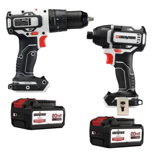 Kit Taladro Percutor 20V+ Atornillador de Impacto 20V +2 Baterías 4AH +Cargador