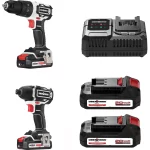 Kit Taladro Percutor 20V + Atornillador de Impacto 20V