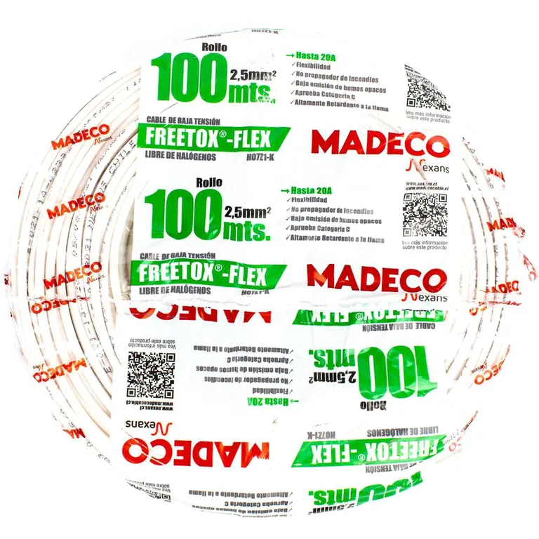 Cable Libre de Halógenos H07Z1-K 1x2,5 mm2 para instalaciones eléctricas
