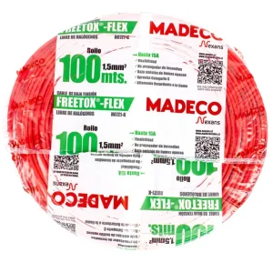 Cable Libre de Halógenos H07Z1-K 1x1,5 mm2 Rojo para instalaciones eléctricas