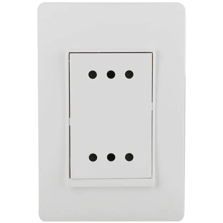Tomacorriente Doble 10 A BTICINO, ideal para instalaciones eléctricas en casa