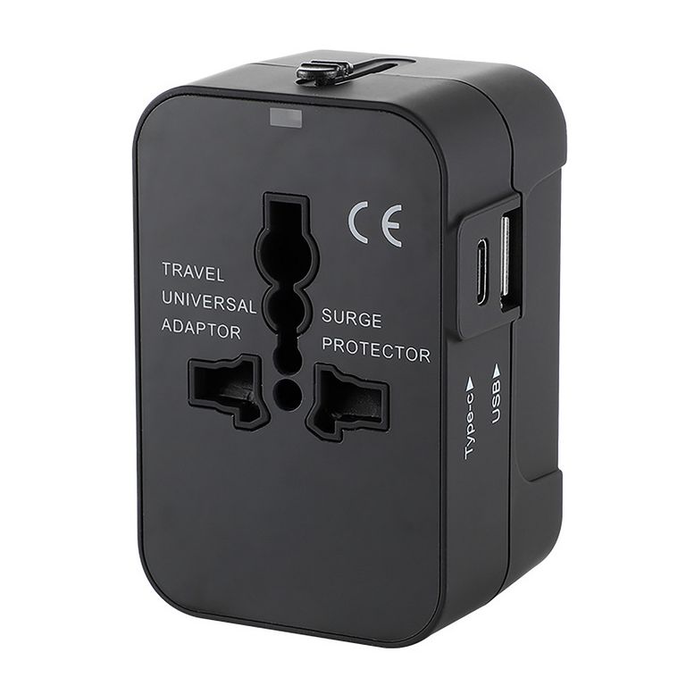 Adaptador universal con USB DAIRU, ideal para carga de dispositivos en el hogar y obras